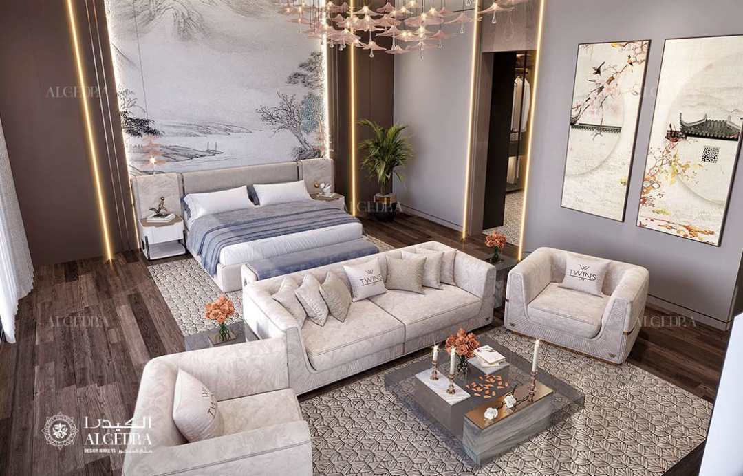 Master bedroom interior design in Doha