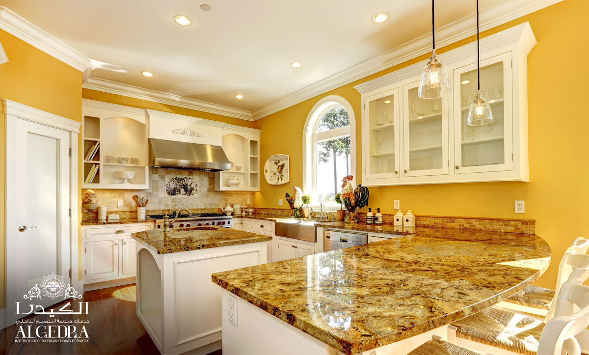 yellow kitchen design