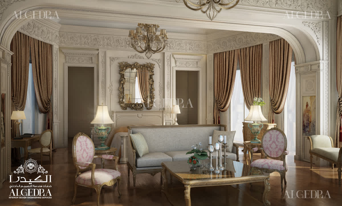 Luxury grand palace family room design