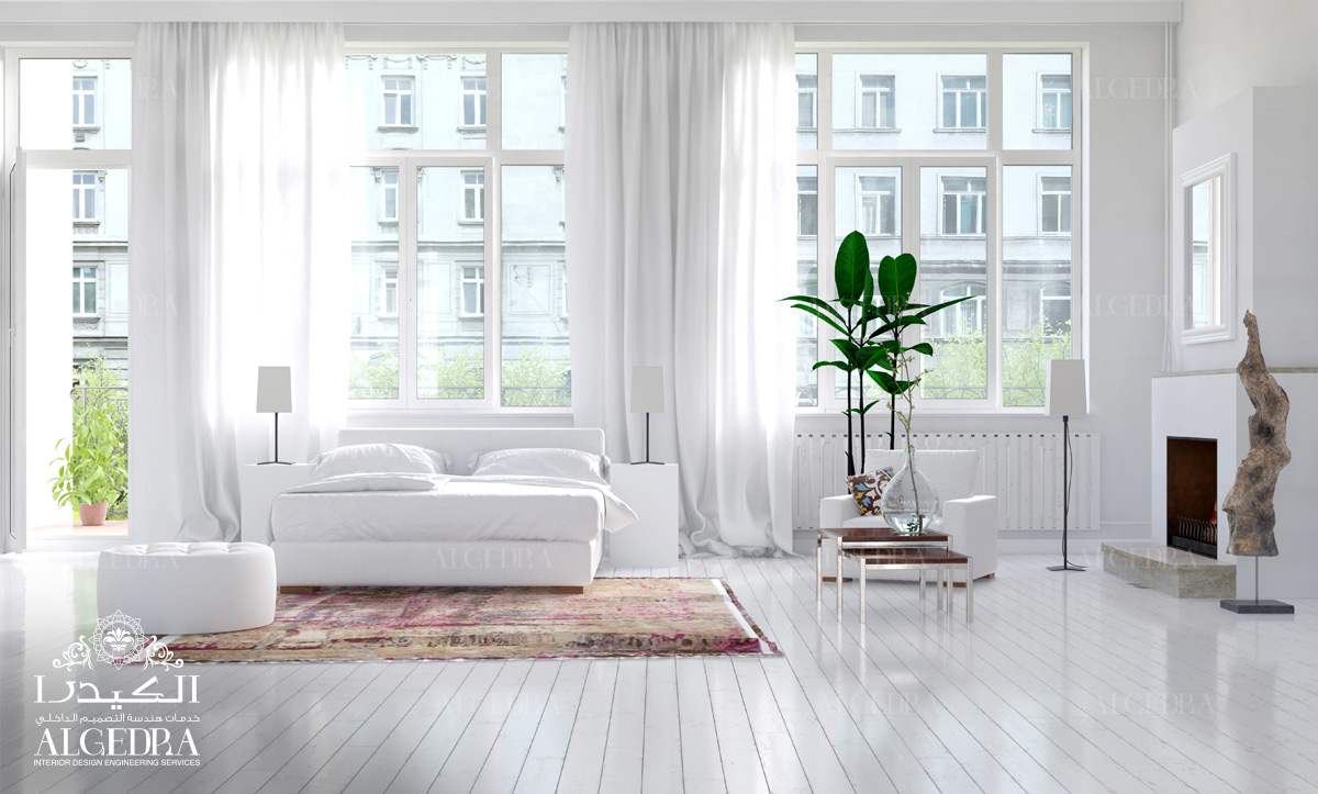 white shine bedroom decor 