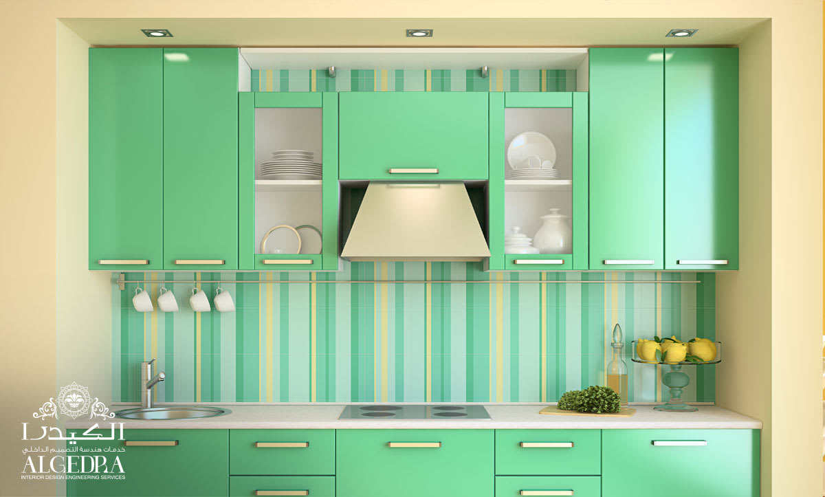 green kitchen design