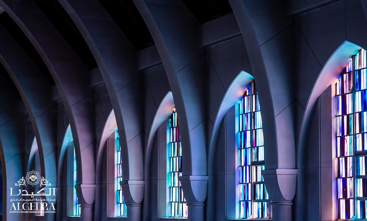 Colorful stained glass decoration