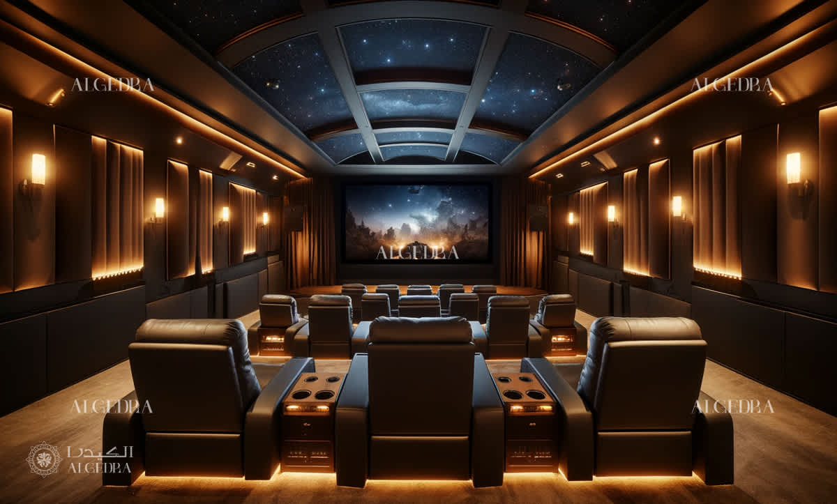 أفكار تصميم السينما المنزلية الصغيرة