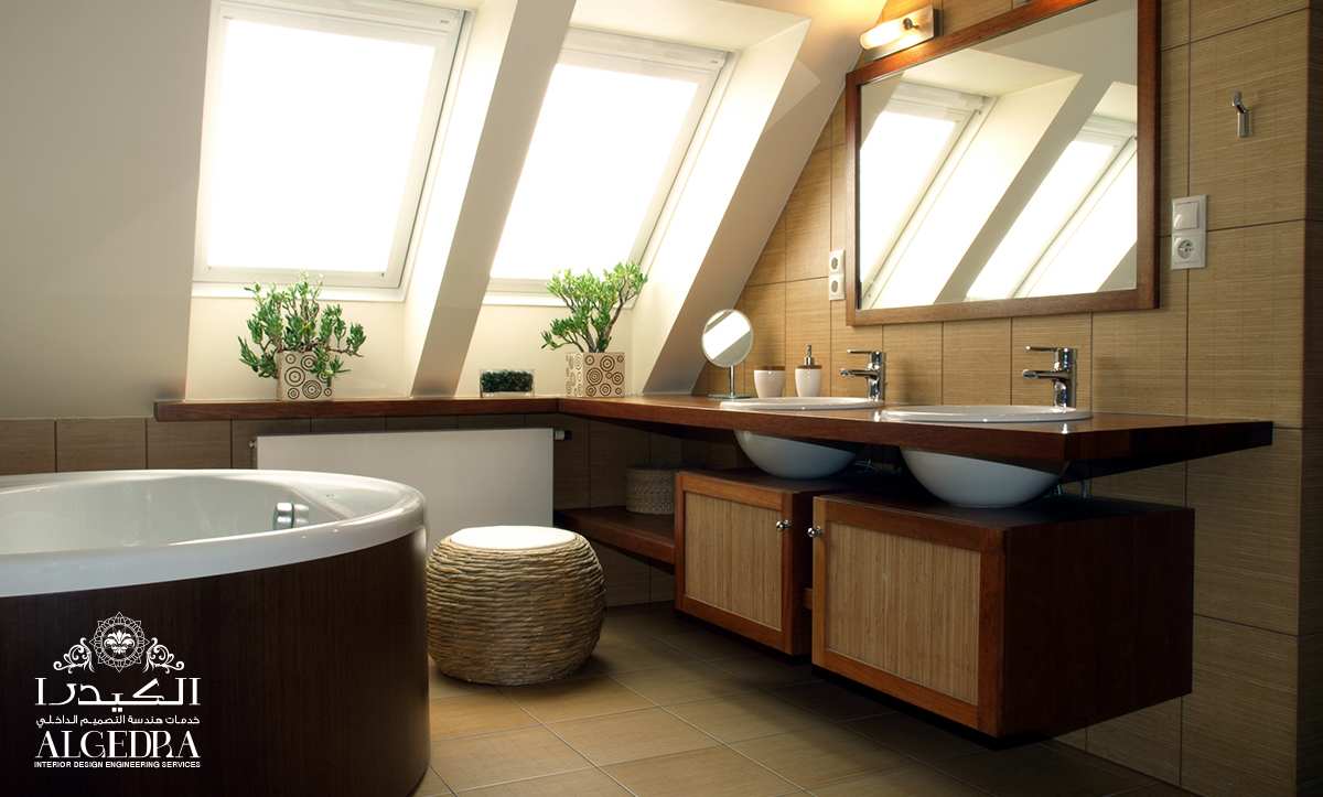  bathroom with gray stone walls