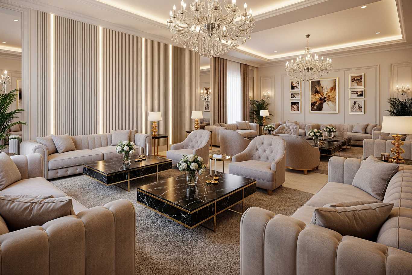 تصميم داخلي لمجلس عربي