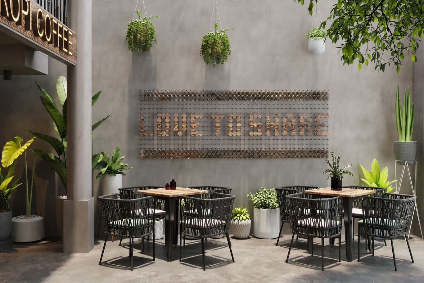 minimalist café design inspiration