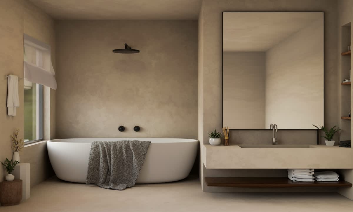 تصميم داخلي للحمامات للمساحات الصغيرة