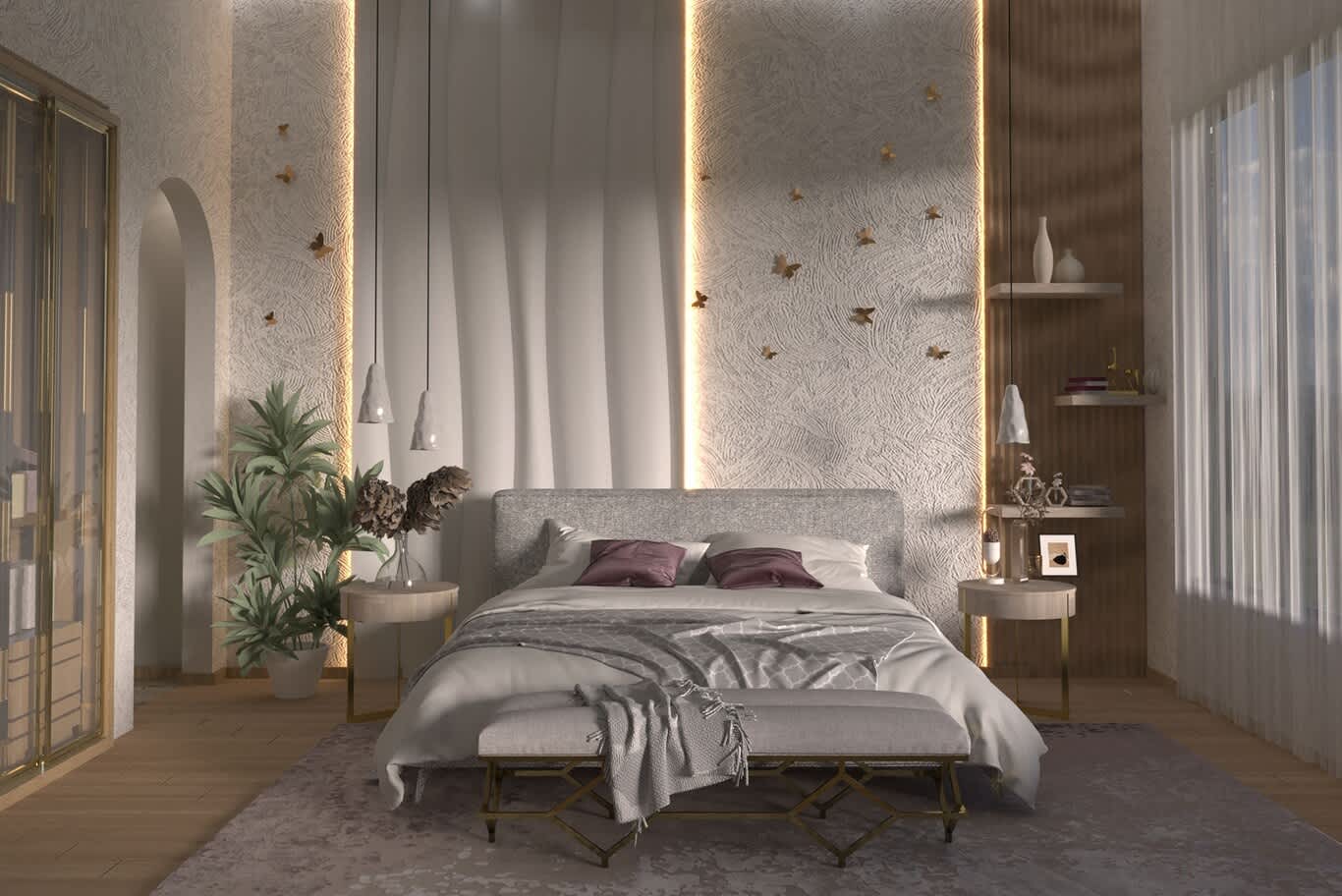 Yas villa master bedroom