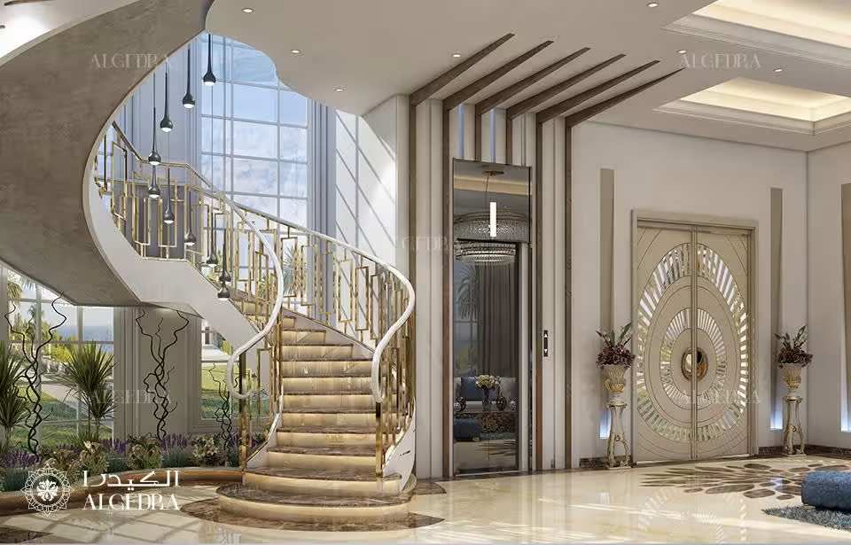 تصميم داخلي لمدخل الفيلا