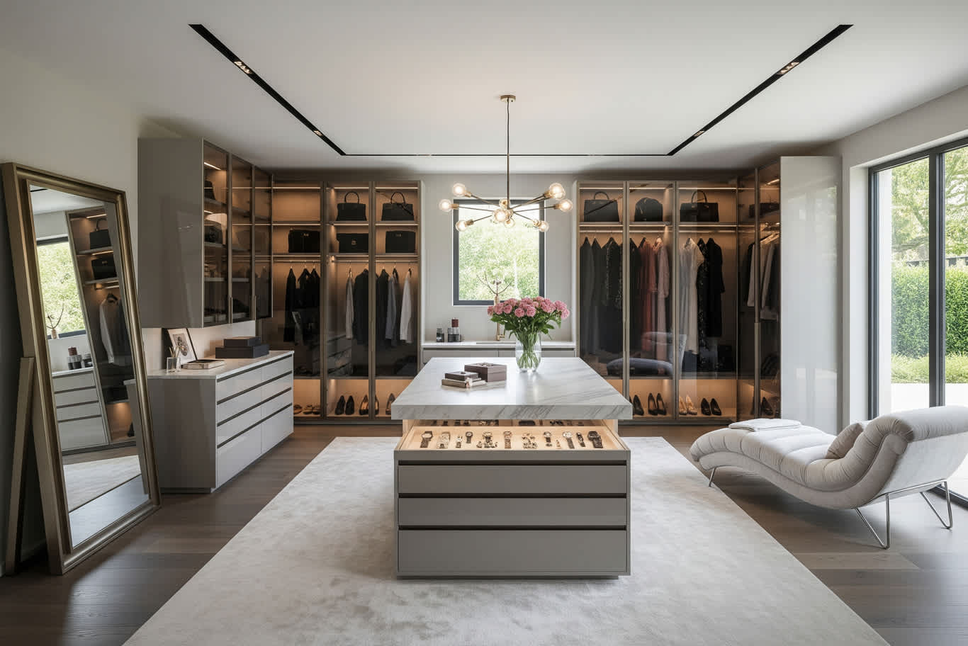 غرفة نوم تصميم غرفة خلع الملابس