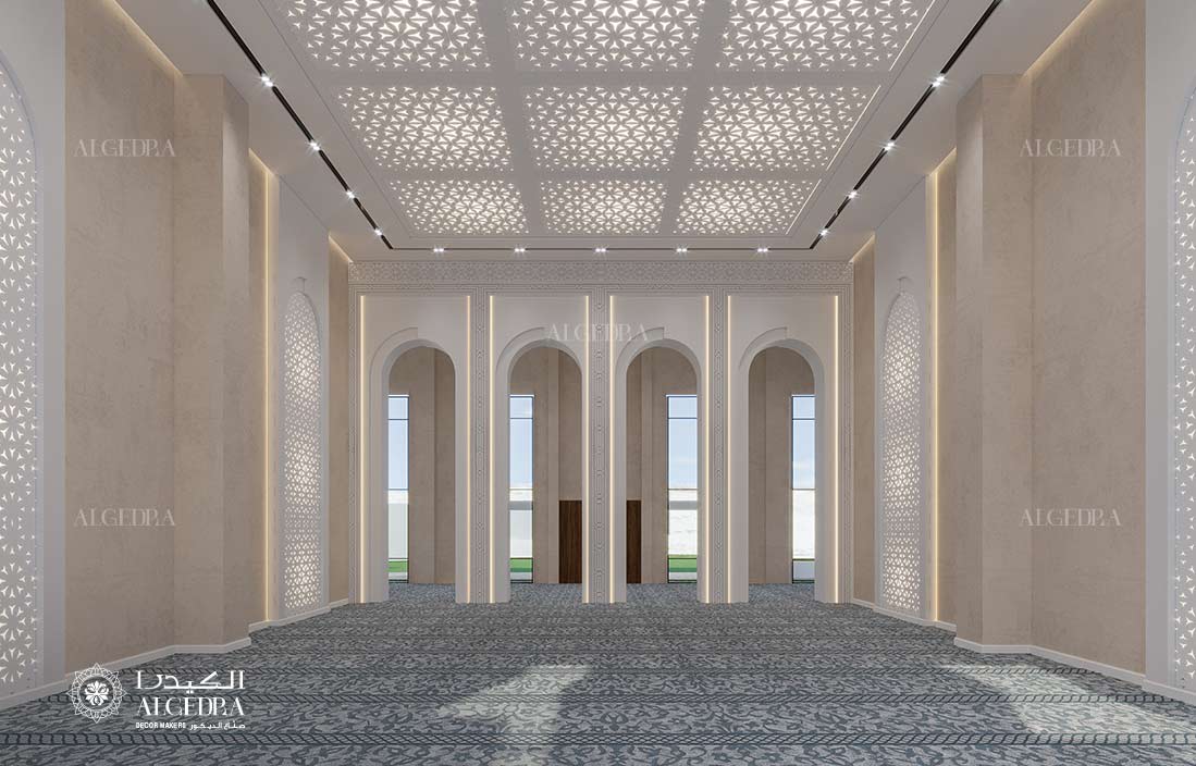 غرفة المعيشة التصميم الداخلي الإسلامي الحديث