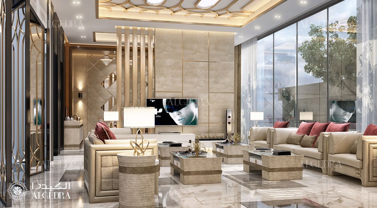 palace elegant living room interior design UAE