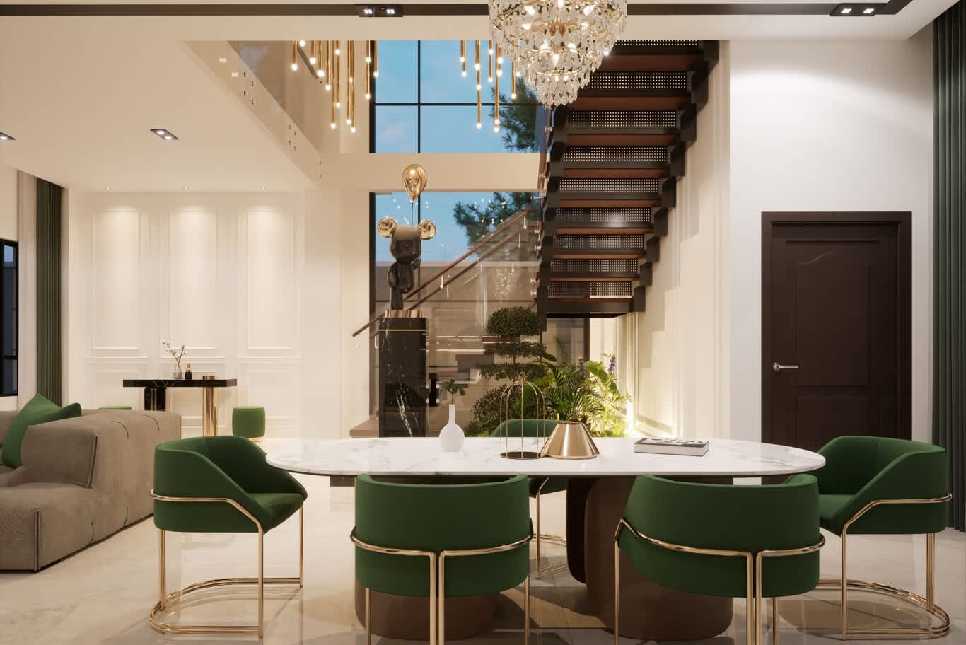 open floor plan Dubai apartment