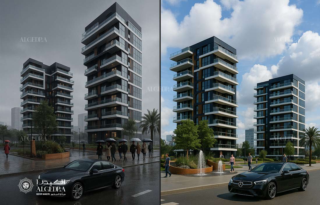 تصميم مبنى تجاري عجمان