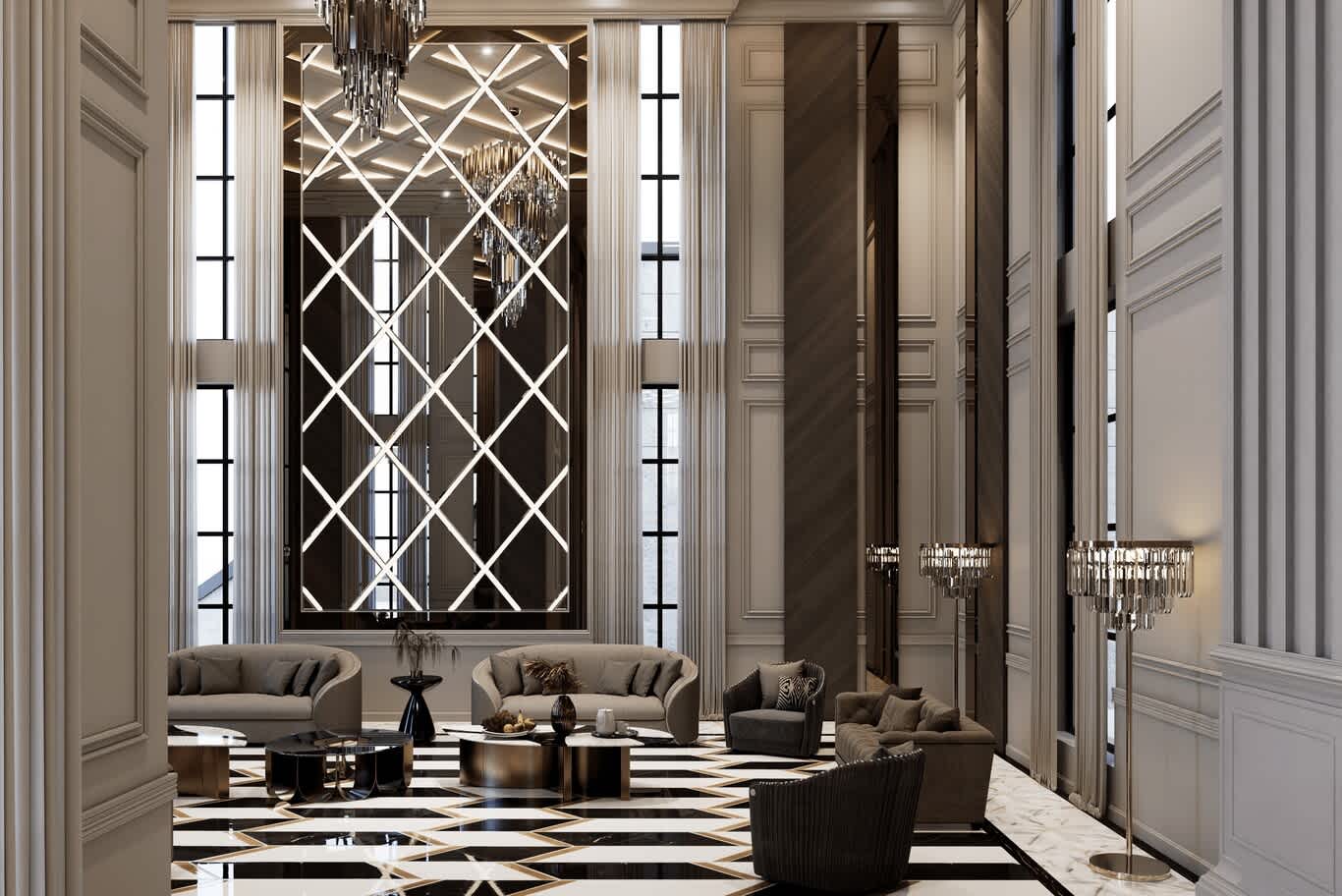 تصميم فيلا مفتوحة دبي