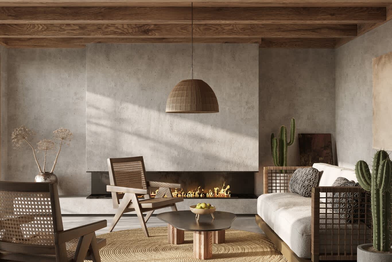 modern bohemian eclectic interior design