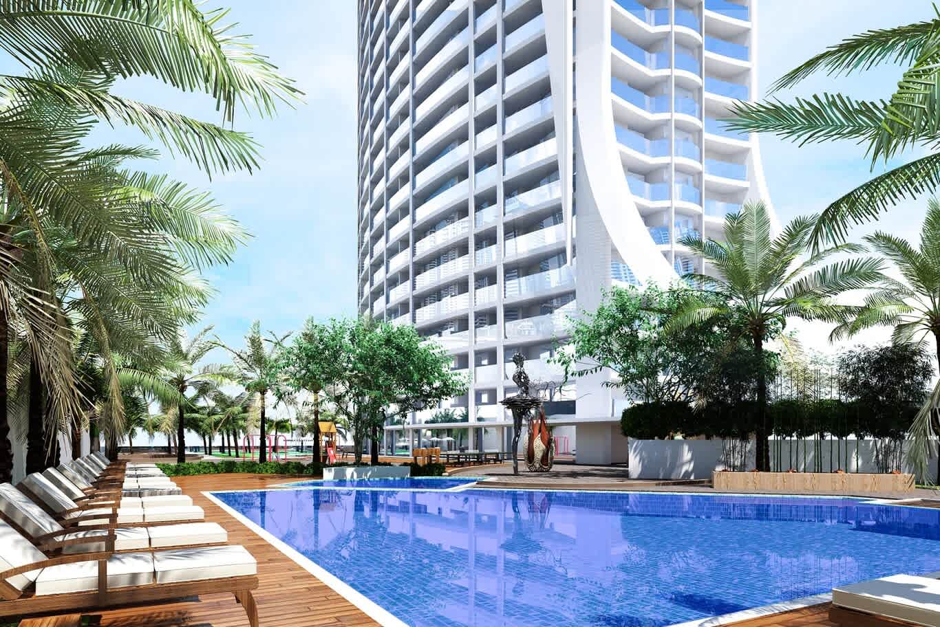 residential tower pool deck