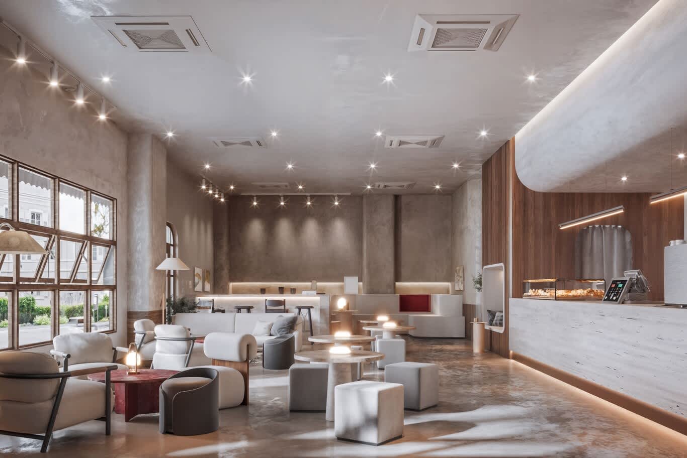 simple cafe interior design