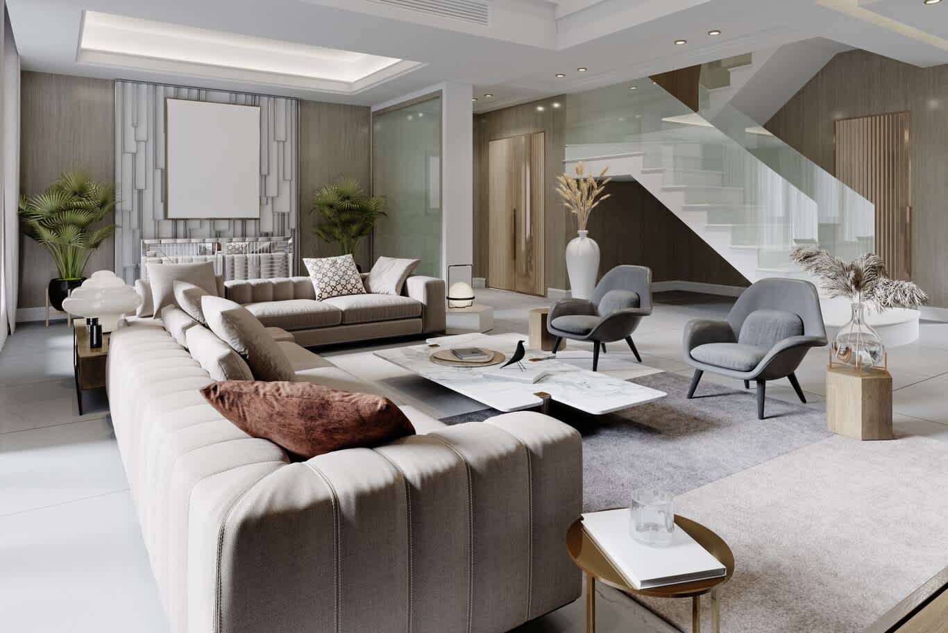 Luxury duplex interior design Dubai