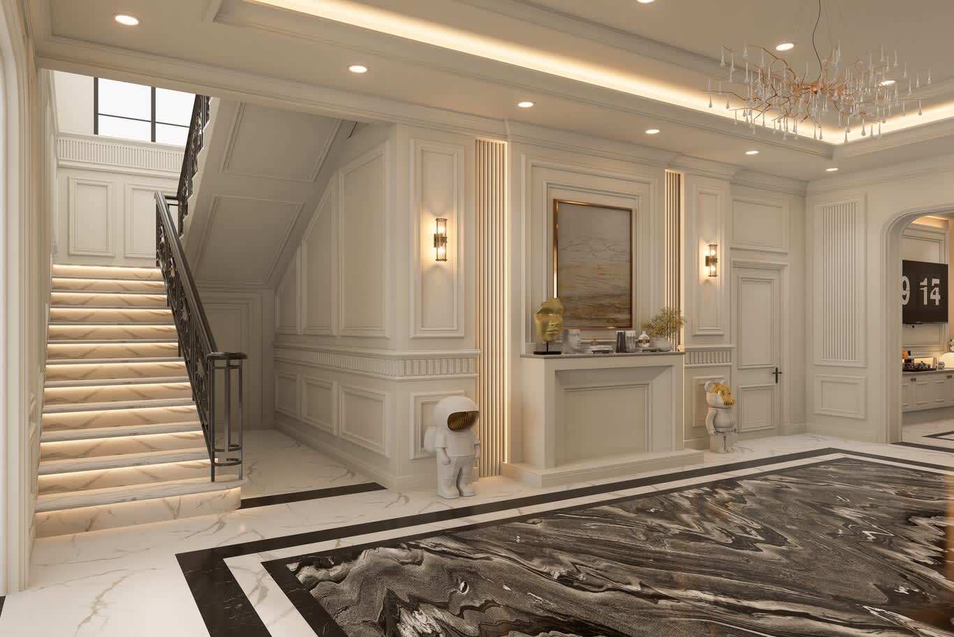 Carrara marble kitchen countertops