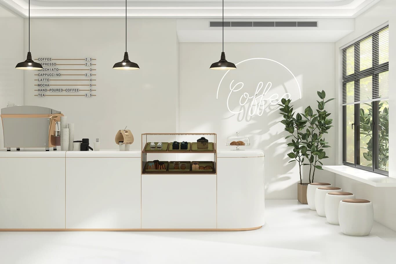 تصميم داخلي أنيق للمقاهي