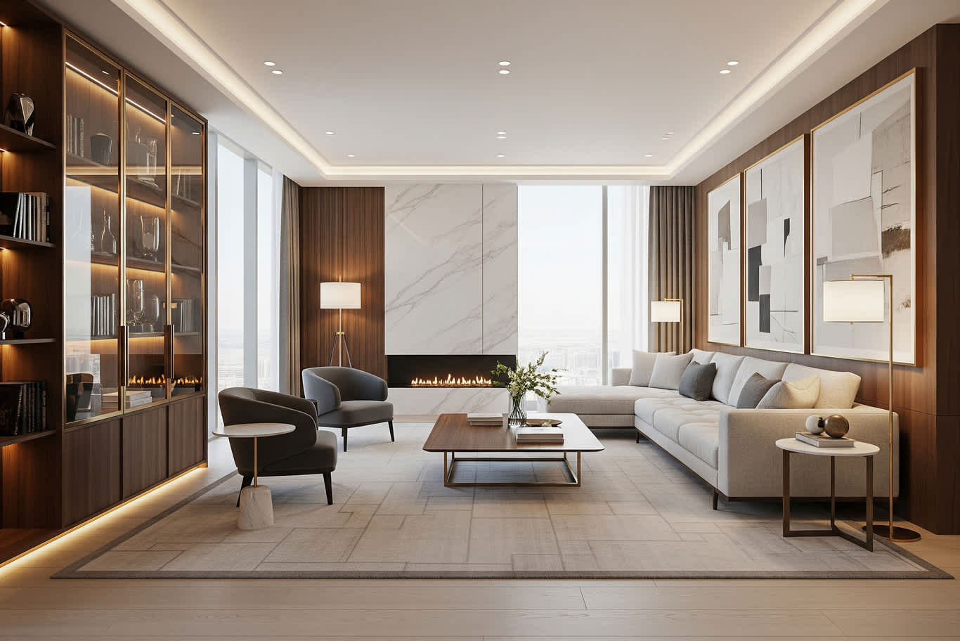 تصميم داخلي لغرفة الجلوس