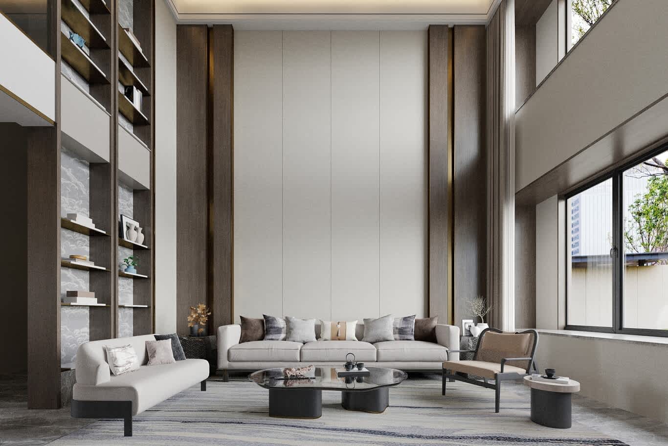 Sea view living room design