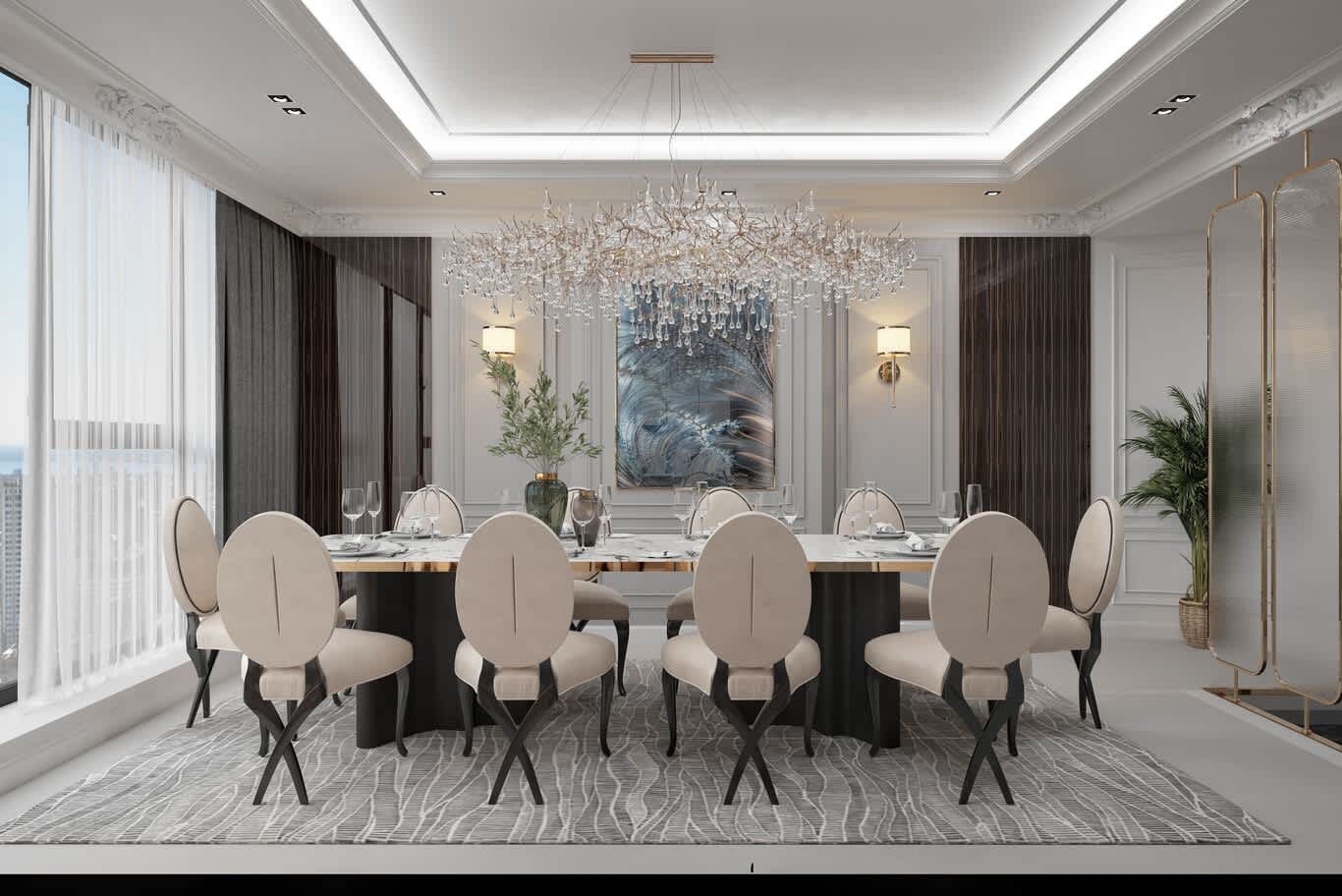 classic modern dining room design