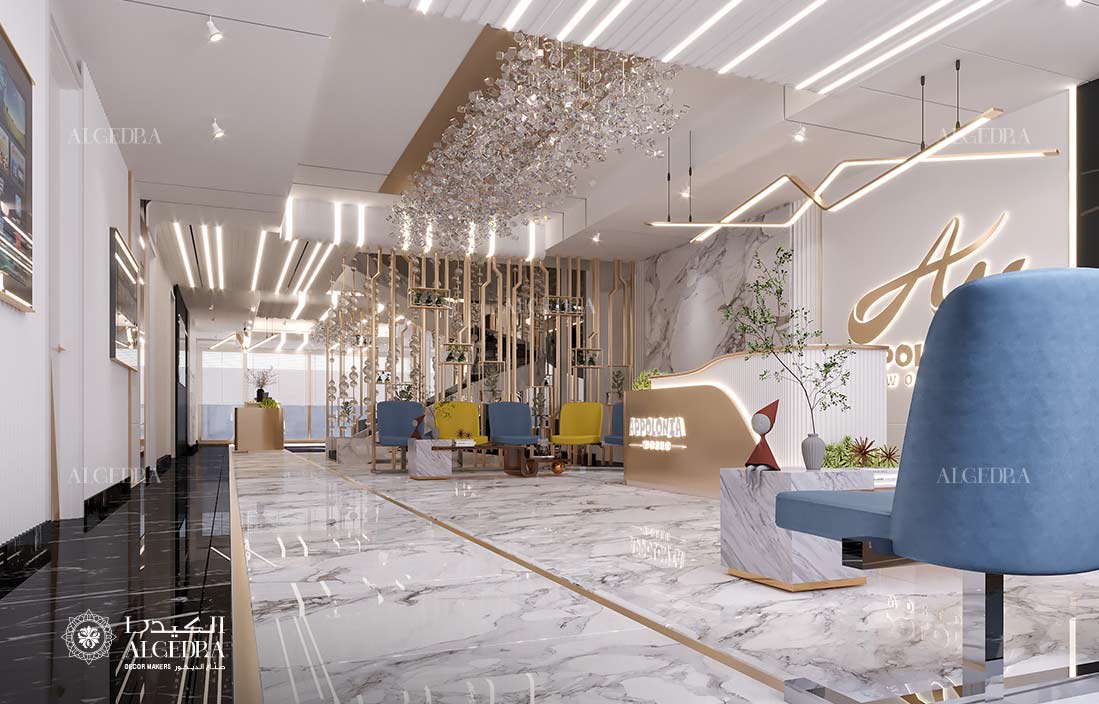 تصميم داخلي لمركز رعاية صحية في دبي