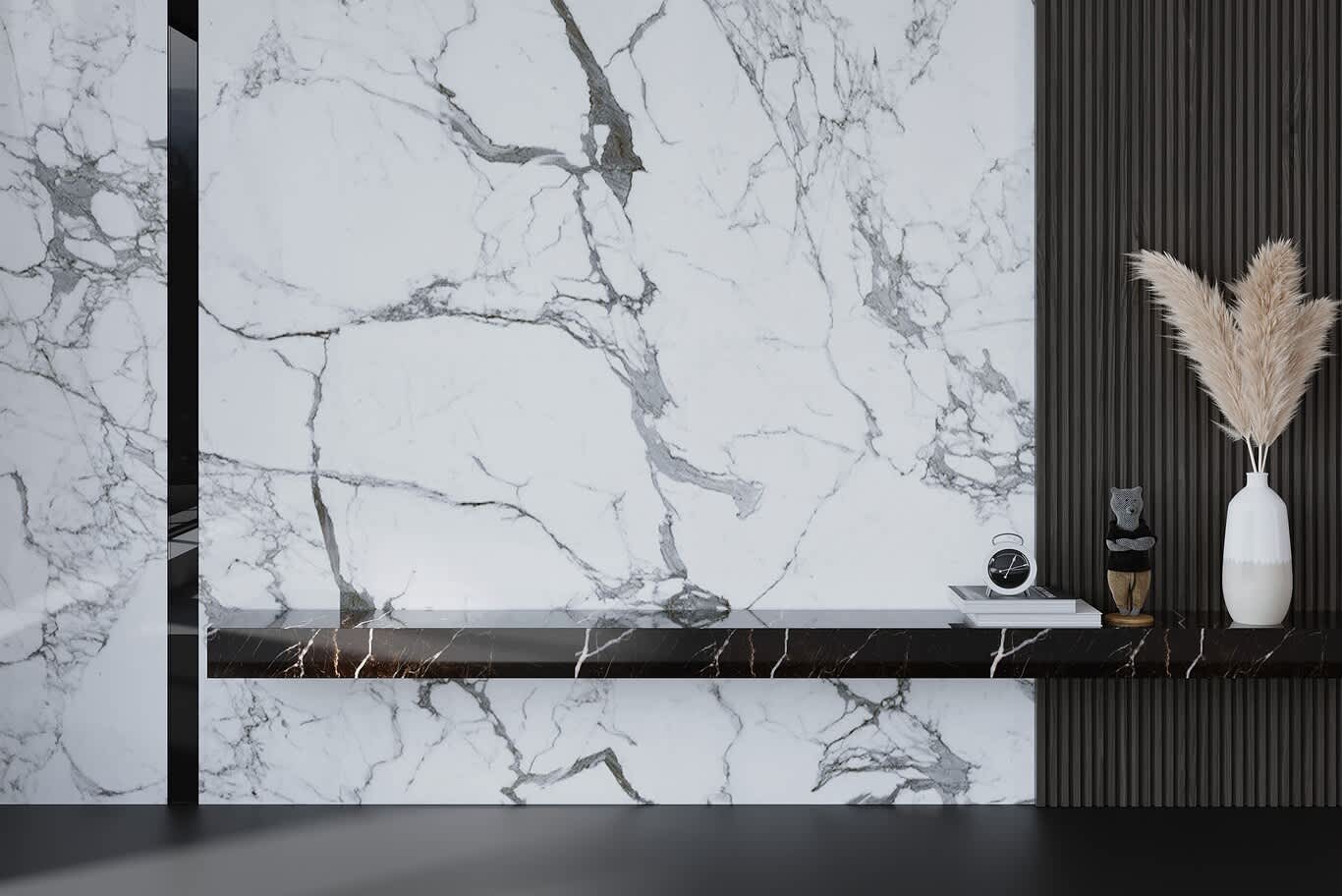 تكسية الجدران برخام كارارا