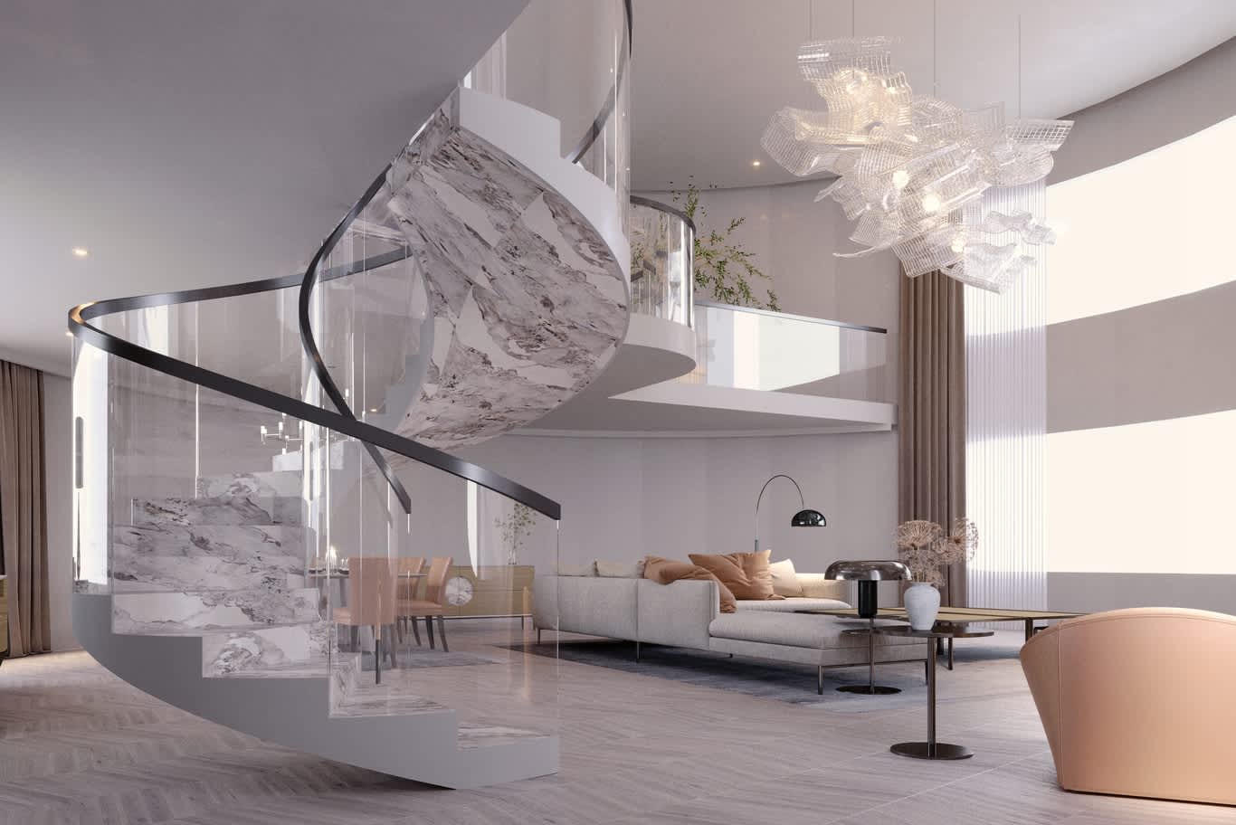 مواد وأنماط سلالم مستدامة