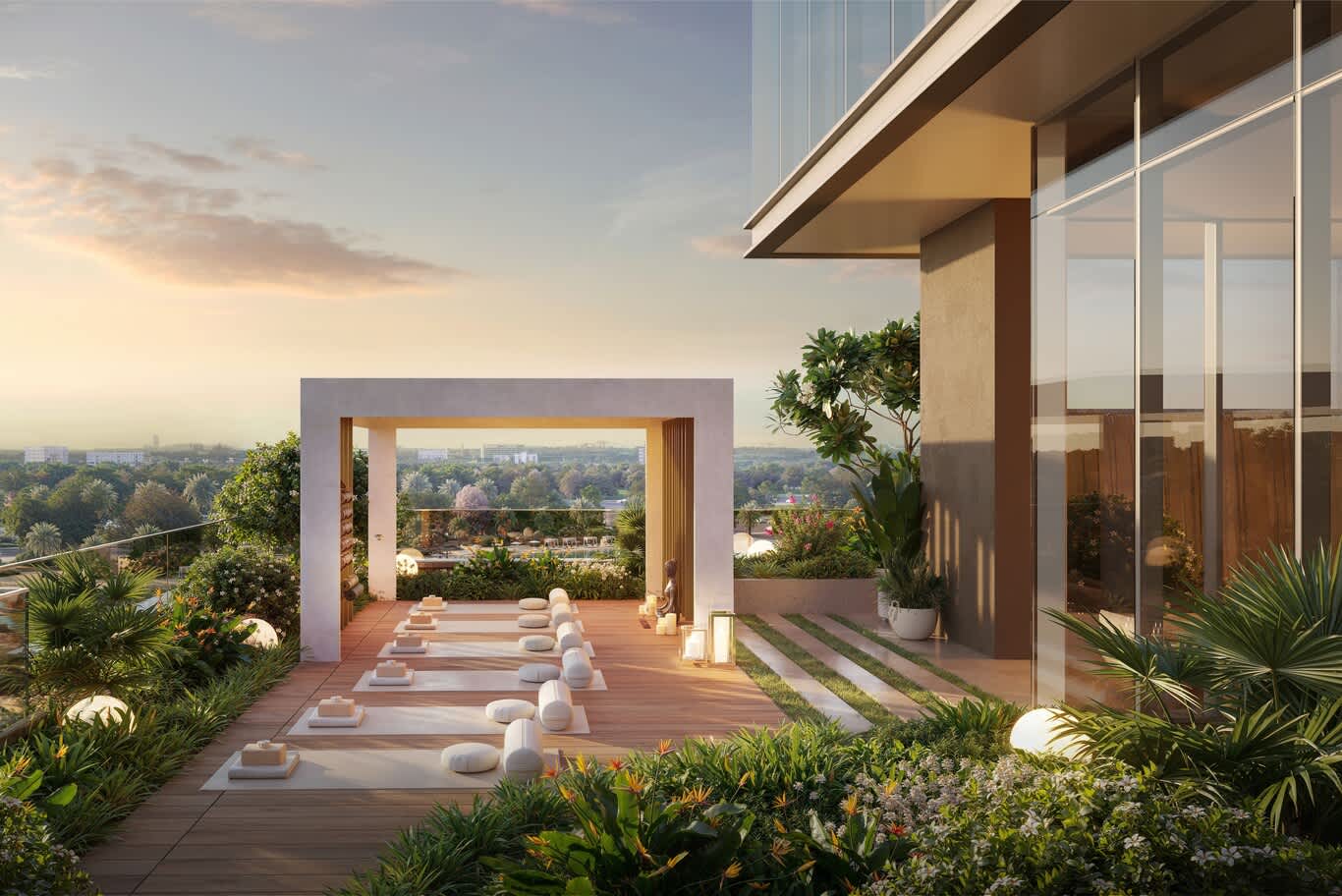 rooftop yoga deck design