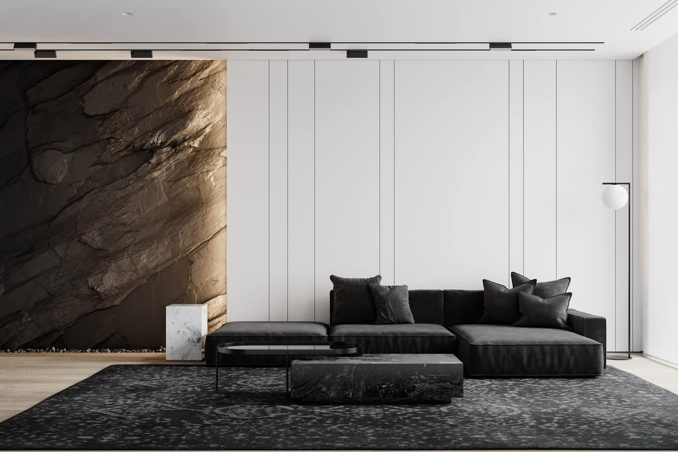 black ceiling interior design