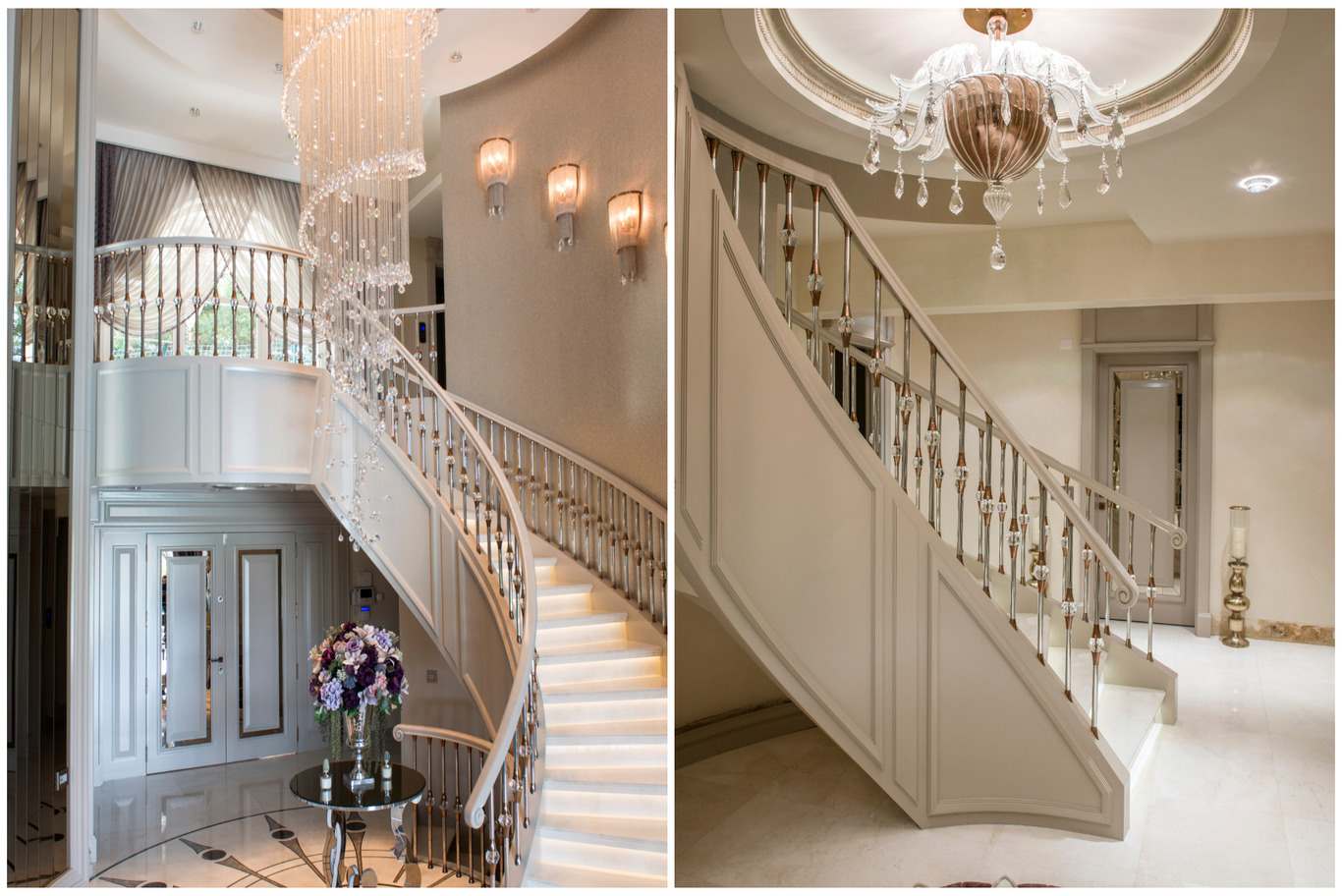 أفكار سلالم عائمة عصرية للفيلات