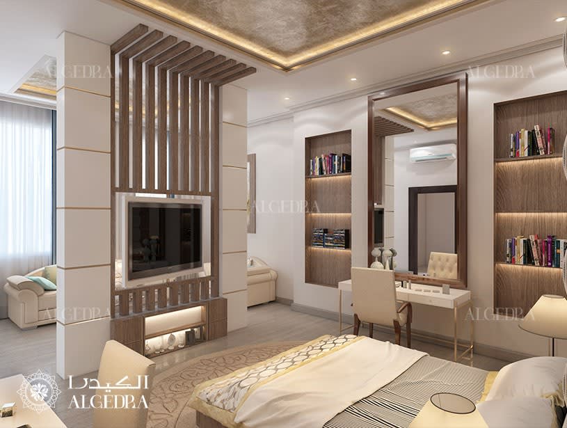 modern villa bedroom interior