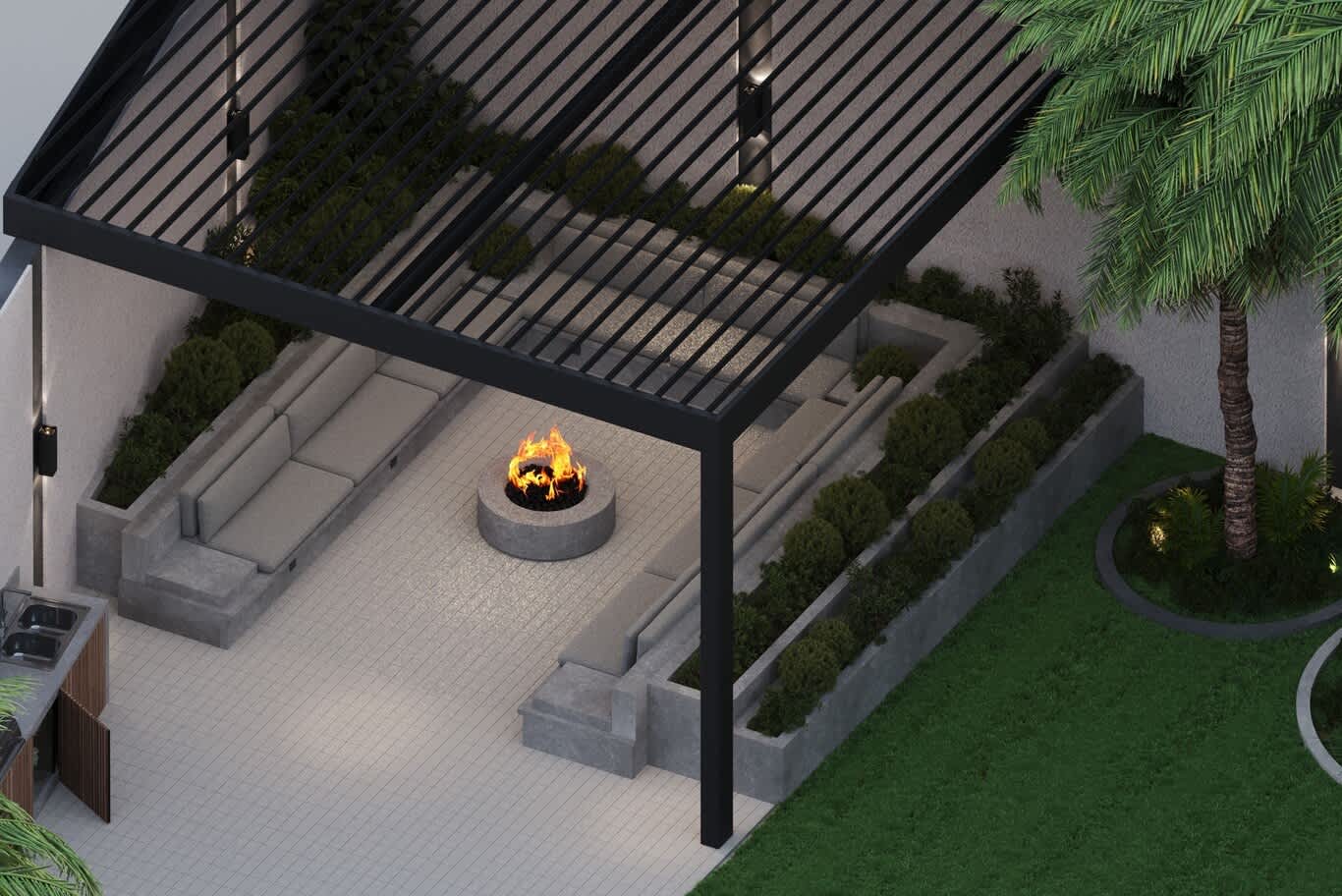 cooled outdoor majlis