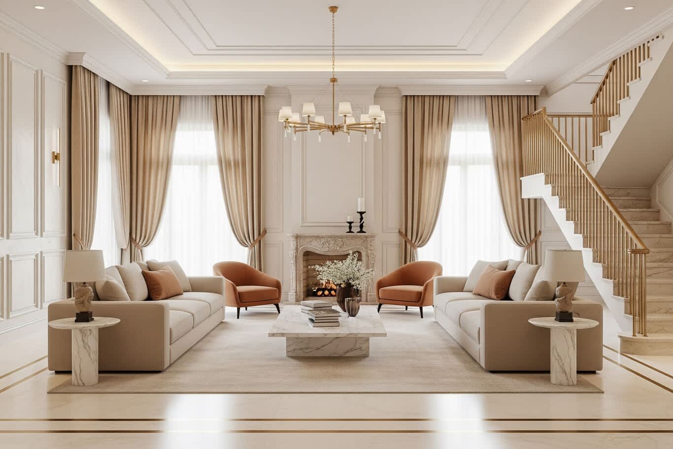 Arabic classic villa interior