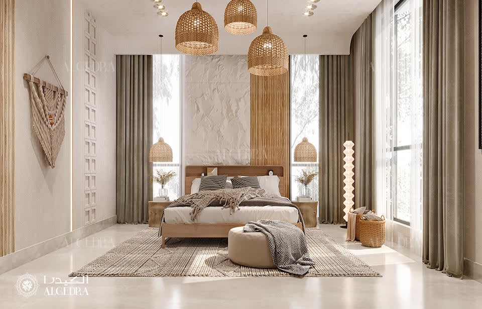 تصميم غرفة النوم الرئيسية في دبي