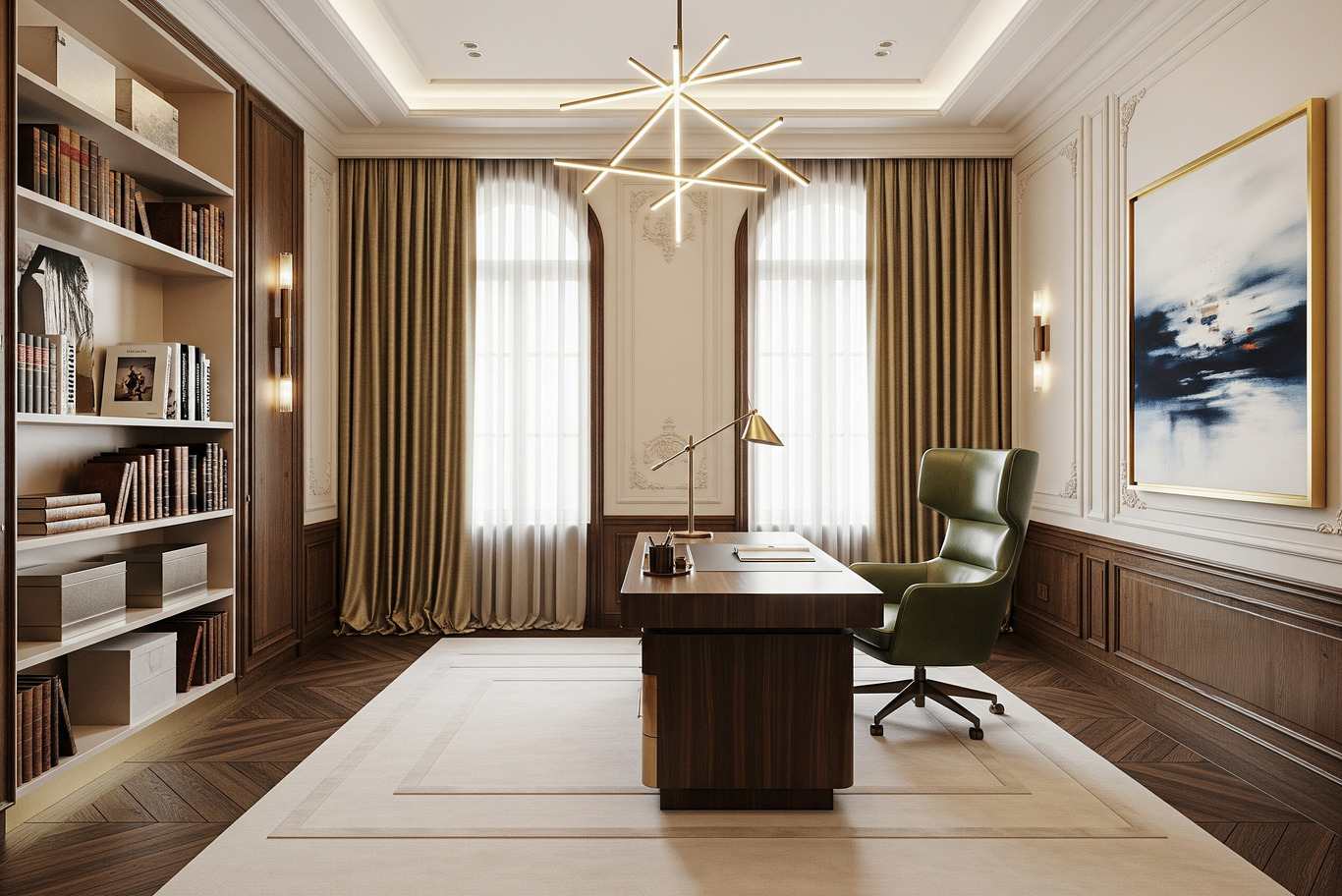 home office design for two