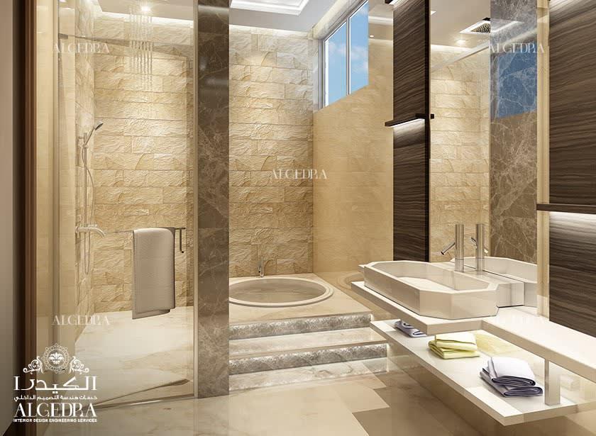 big & luxury bathroom for villa