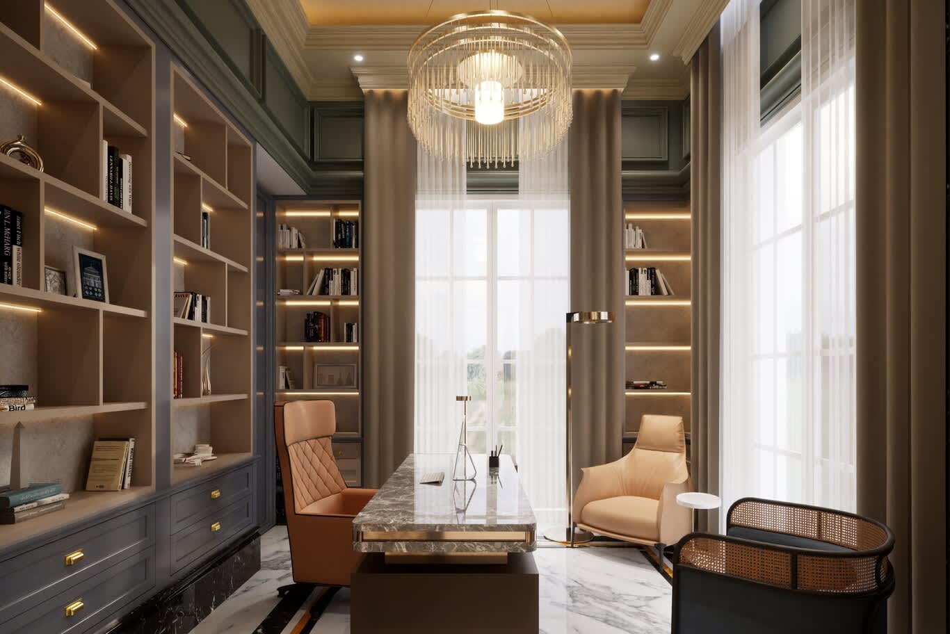 wooden office design