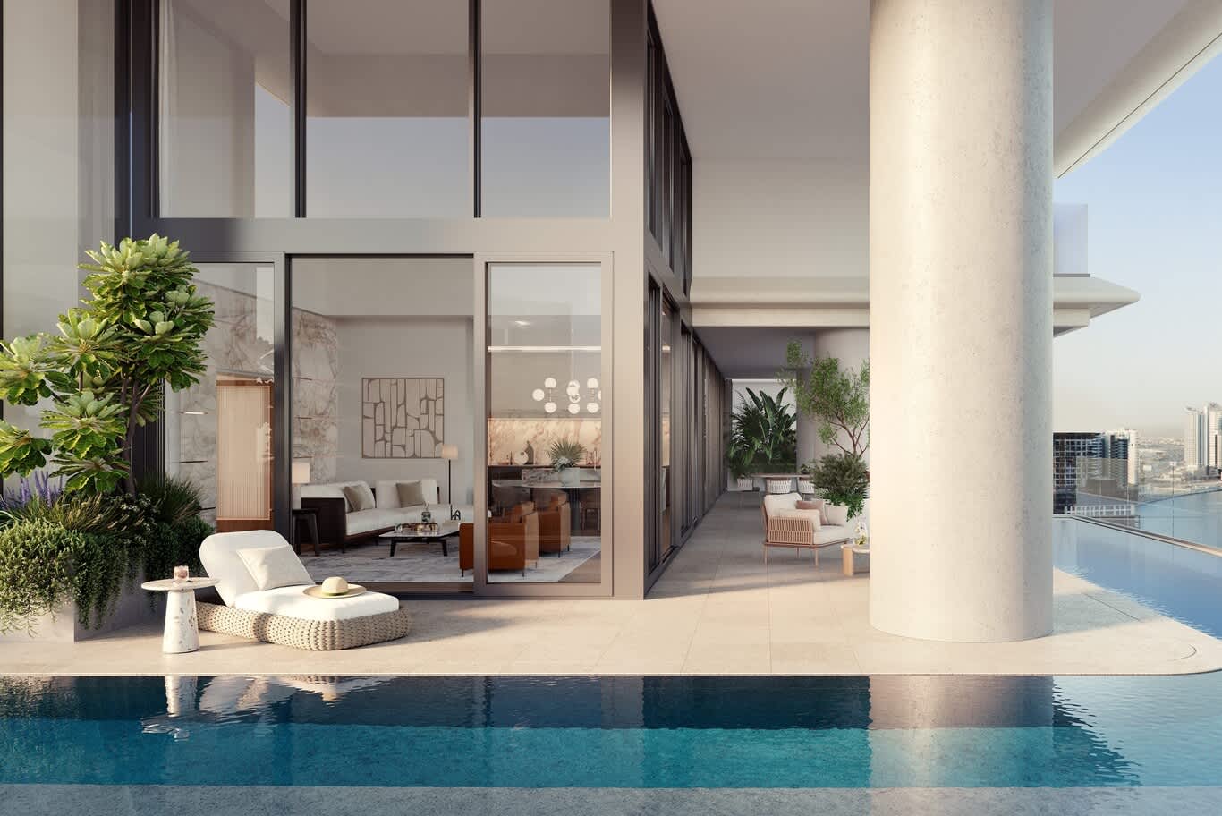 Al Reem apartment materials and lighting