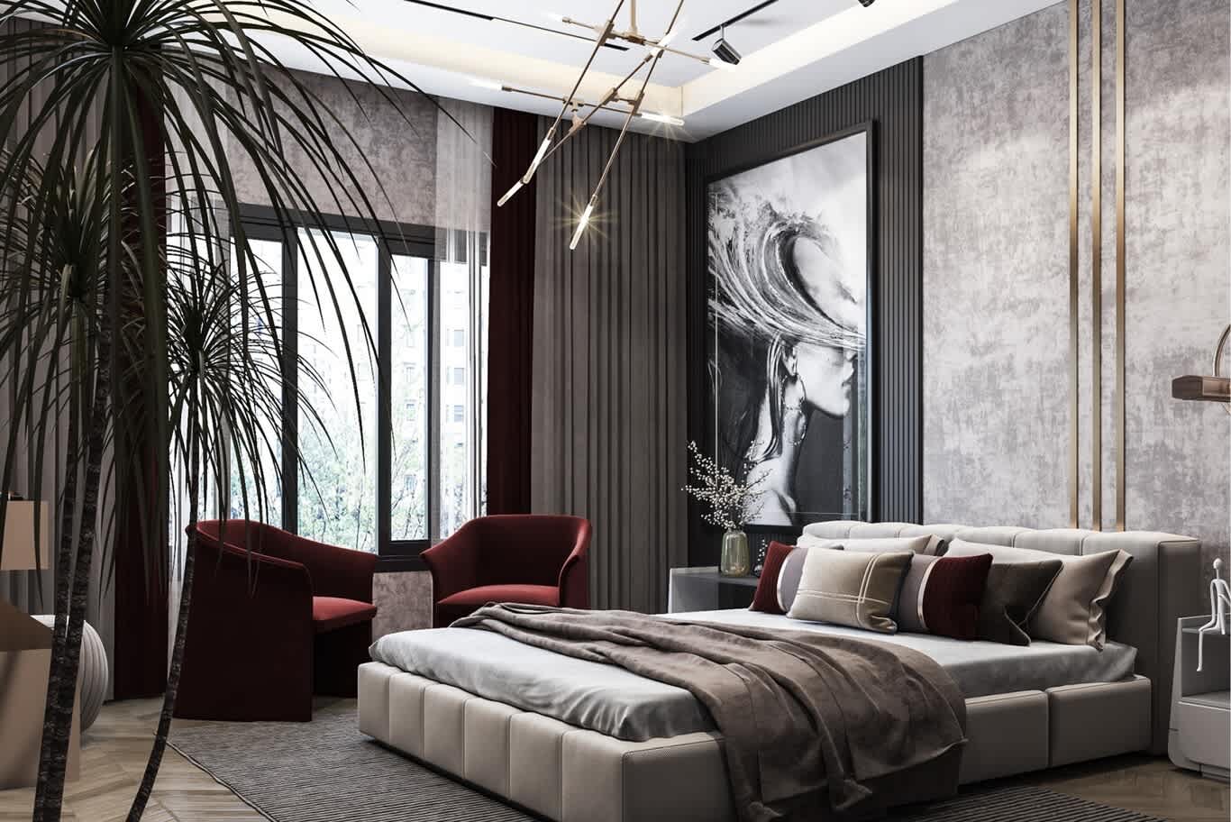 Zayed City villa master bedroom