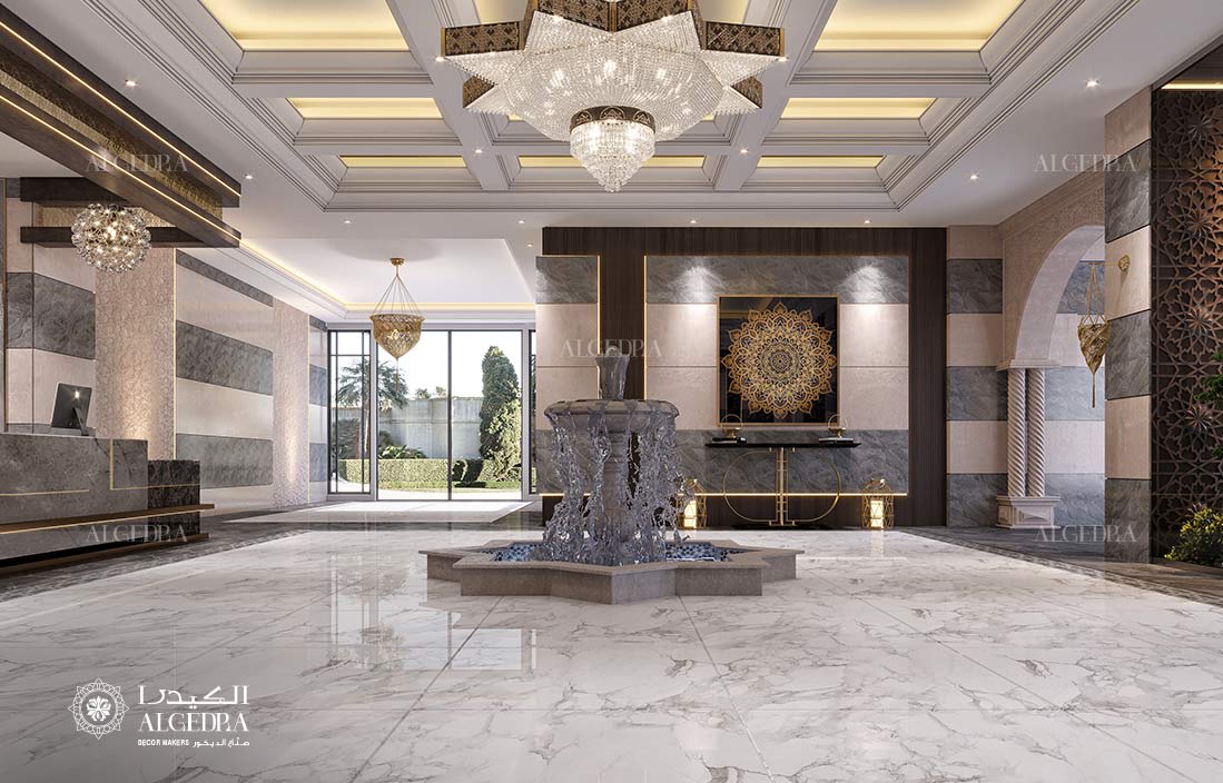 residential tower - entrance design in Sharjah