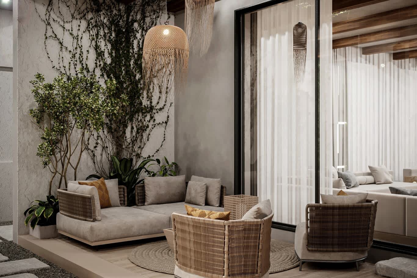 luxury outdoor majlis design Qatar
