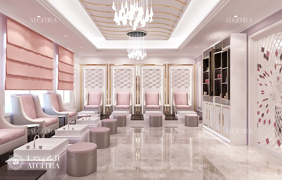 spacious beauty salon design