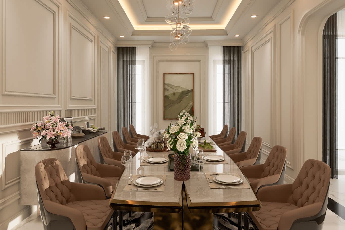 MBZ villa dining room design