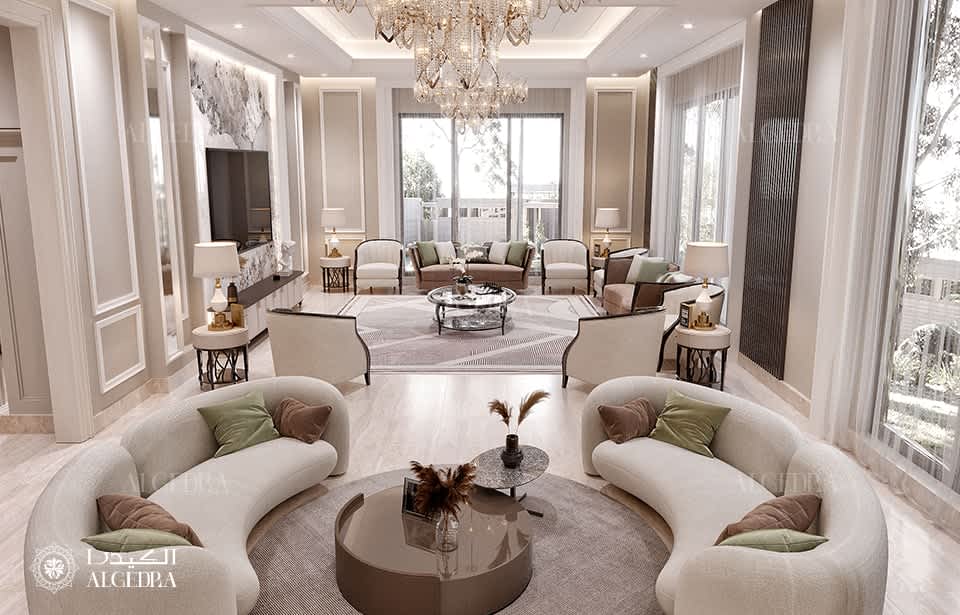 family living room design in Qatar