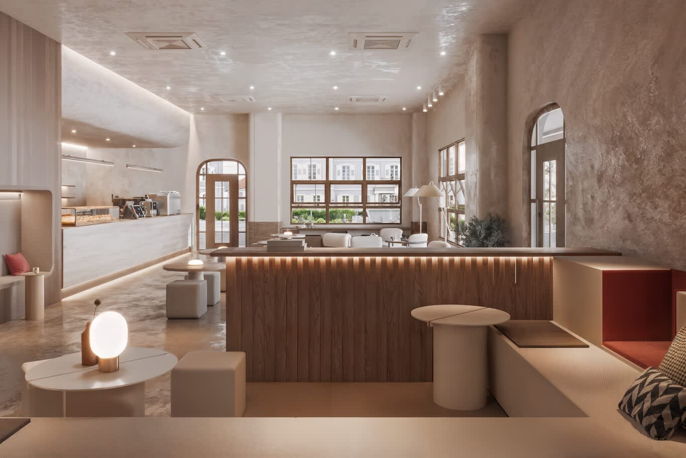 modern cafe interior design