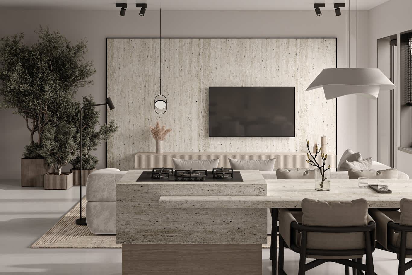 Ras Al Khaimah open-plan villa interior